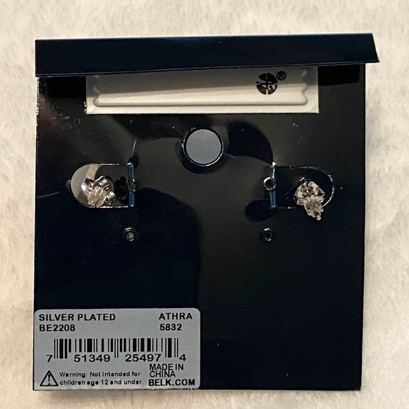 Belk Silverworks Womens Silver Plated Hoop Earrings - Picture 3 of 11